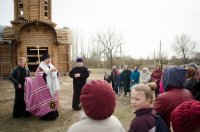 Освящение куполов и крестов в д. Рогинь Освящение куполов и крестов в д. Рогинь