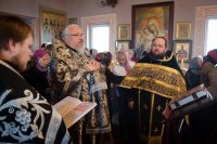 Преосвященнейший Стефан, совершил Пассию с чтением акафиста страстям Христовым