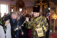 Преосвященнейший Стефан, совершил Пассию с чтением акафиста страстям Христовым