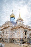 Преосвященный Стефан совершил рабочие визиты в строящиеся храмы Рогачёвского округа