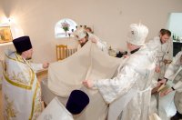 Освящение криптового храма в приходе храма святителя Кирилла Туровского г.Светлогорска.