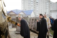 Освящение куполов и крестов в храме иконы Божией Матери "Скоропослушница" г. Гомеля Освящение куполов и крестов в храме иконы Божией Матери "Скоропослушница" г. Гомеля