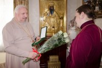 Преосвященный Стефан поздравил с Днем рождения протоиерея Вадима Кочана