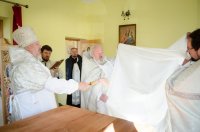 Преосвященнейший Стефан совершил чин освещения престола и храма вмч. Дмитрия Солунского