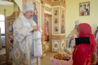 Преосвященнейший Стефан совершил чин освещения престола и храма вмч. Дмитрия Солунского