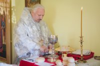 Преосвященнейший Стефан совершил чин освещения престола и храма вмч. Дмитрия Солунского