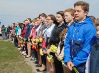 ДОБРУШ.Митинг у мемориального знака жертвам Чернобыля  в городе Добруше 