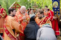 Крестный ход и Божественная литургия под открытым небом на территории бывшего Макарьевского монастыря