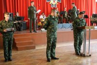 Торжественный митинг, посвященный увольнению в запас, в Гомельской пограничной группе Торжественный митинг, посвященный увольнению в запас, в Гомельской пограничной группе