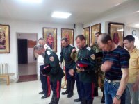 СВЕТЛОГОРСК. Встреча настоятеля храма св. Кирилла Туровского  с казаками Светлогорской полусотни