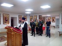 СВЕТЛОГОРСК. Встреча настоятеля храма св. Кирилла Туровского  с казаками Светлогорской полусотни