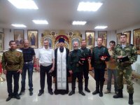 СВЕТЛОГОРСК. Встреча настоятеля храма св. Кирилла Туровского  с казаками Светлогорской полусотни