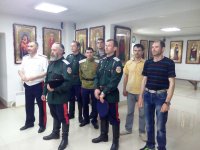 СВЕТЛОГОРСК. Встреча настоятеля храма св. Кирилла Туровского  с казаками Светлогорской полусотни