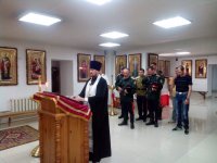 СВЕТЛОГОРСК. Встреча настоятеля храма св. Кирилла Туровского  с казаками Светлогорской полусотни