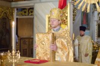 Божественная литургия в Свято-Петро-Павловском кафедральном соборе г.Гомеля