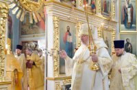 Божественная литургия в Свято-Петро-Павловском кафедральном соборе г.Гомеля