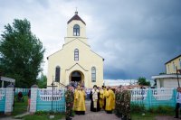 Состоялось принесение святого образа «Благовещенье Пресвятой Богородицы» со Святой Горы Афон в Преображенский храм г.Гомеля