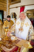 Божественная литургия в храме иконы Божией Матери "Отрада и утешение" в день памяти святых благоверных князей Петра и Февронии Муромских