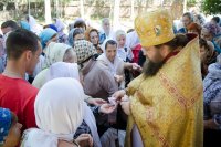 Божественная литургия в храме иконы Божией Матери "Отрада и утешение" в день памяти святых благоверных князей Петра и Февронии Муромских