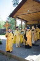 Божественная литургия в храме иконы Божией Матери "Отрада и утешение" в день памяти святых благоверных князей Петра и Февронии Муромских