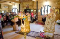 Божественная литургия в храме иконы Божией Матери "Отрада и утешение" в день памяти святых благоверных князей Петра и Февронии Муромских