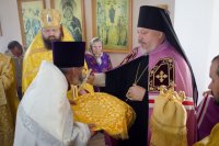 Божественная литургия в день празднования положения честной ризы Господа нашего Иисуса Христа в Москве