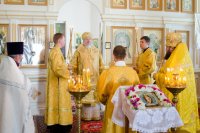 Божественная литургия в день празднования положения честной ризы Господа нашего Иисуса Христа в Москве