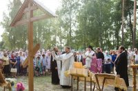 Преосвященнейший Стефан совершил молебен с чином освящения новосооруженного креста Преосвященнейший Стефан совершил молебен с чином освящения новосооруженного креста