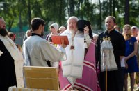 Преосвященнейший Стефан совершил молебен с чином освящения новосооруженного креста Преосвященнейший Стефан совершил молебен с чином освящения новосооруженного креста